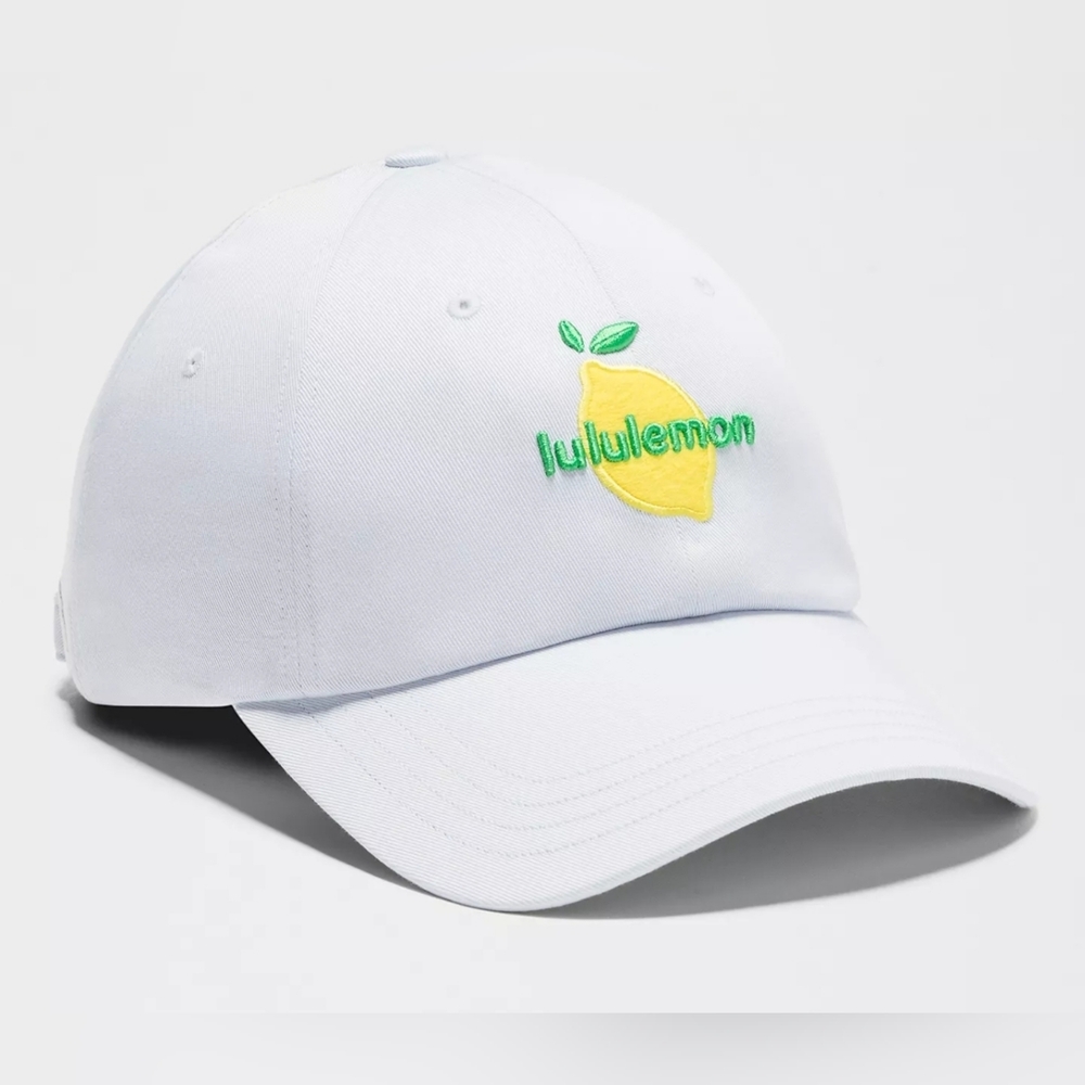 Lululemon Classic Ball Cap "Wordmark Lemon" In Starch Blue, NWT, Sz L/XL